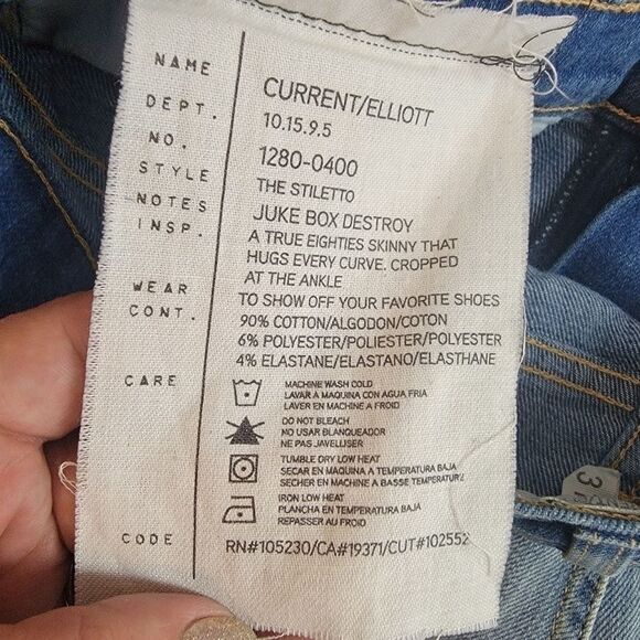 Current/Elliott Stilleto Juke Box destroy jeans 31 - Picture 7 of 9